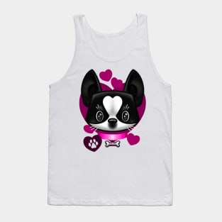 Boston Terrier Love Pink Tank Top